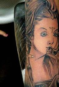 prilično lijepa tetovaža cvjetnih ruku 17837 - modna zgodna crno-bijela tetovaža tetovaža 17838 - Uzorak za tetoviranje ruke Guan Gong