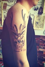 cute fashion arm deer tattoo