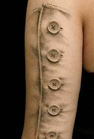 large Arm realistic button tattoo pattern