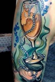 arm wine cup tattoo pattern