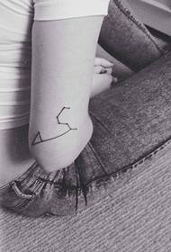 girl arm constellation tattoo pattern