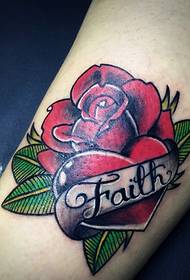 bright and beautiful arm rose tattoo pattern