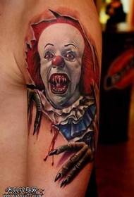 arm very unique clown tattoo pattern