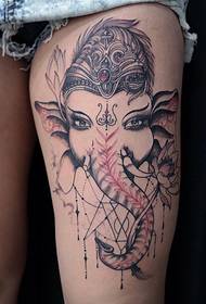 beautiful elephant tattoo on the arm