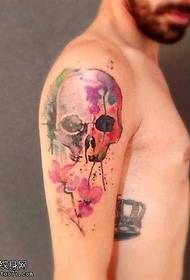 warna tato pola percikan tinta lengan
