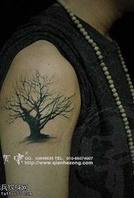 arm dry totem small tree tattoo pattern