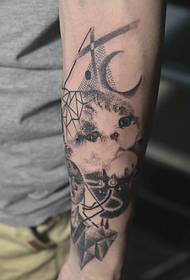 arm black gray tattoo picture full of personality