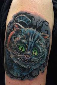 Cheshire cat tattoo pattern