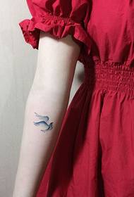 arm simple and beautiful pigeon tattoo