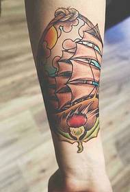 Cvjetna ruka jedrenje tetovaža slika klasična Osobnost