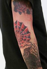 young modernist color arm tattoo picture