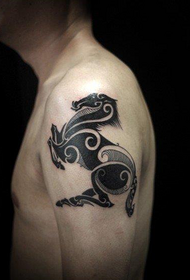 arm typical totem horse tattoo pattern