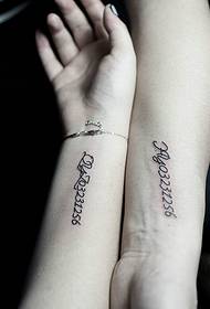arm Arabic numerals couple tattoo pictures