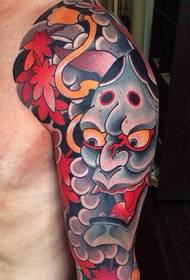 Japanese traditional prajna tattoo picture in the arm 