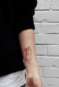 arm pet puppy tattoo picture cute cute 哒