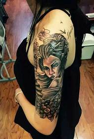 fashion beauty arm ancient beauty Portrait tattoo