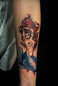 enchanting sexy mermaid arm tattoo picture