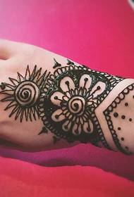 stylish and delicate arm Henna tattoo tattoo