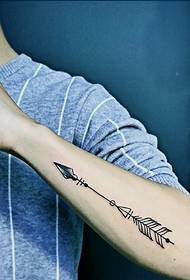 creative unique arm arrow tattoo