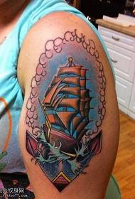 Big Sailing Tattoo Pattern