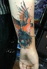 Arm Watercolor Hummingbird Tattoo Pattern