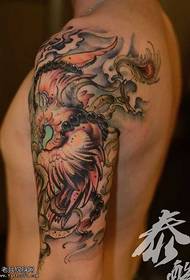 arm phoenix bead tattoo pattern