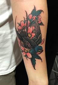 arm small swallow tattoo picture cute and touching
