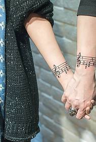love music couple arm music tattoo picture