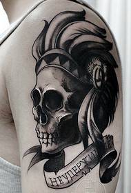 arm black ash Indian tattoo figure