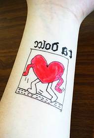 ikhathuni ye-cartoon cute wrist totem tattoo