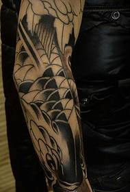 personality men's arm squid tattoo pattern Tweed wind