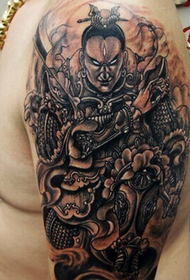 personality handsome Erlang god arm tattoo