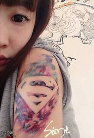 Arm Superman logo tattoo pattern
