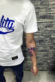 wrist watercolor geometric tattoo tattoo very personality