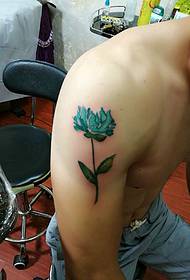 man can also pose the arm flower tattoo pattern