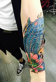 arm blue squid tattoo picture glamorous