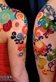 arm color tattoo pattern