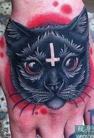 arm cross cat tattoo pattern