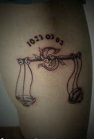 arm popular classic Pisces and Libra tattoo