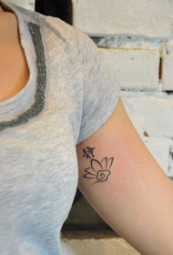girls arms simple like lotus and Chinese tattoo designs